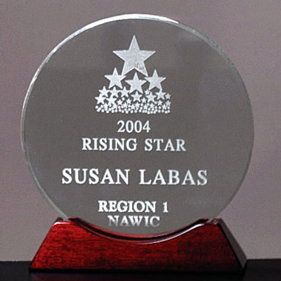 Circle Award on Wood (6"x3/4")